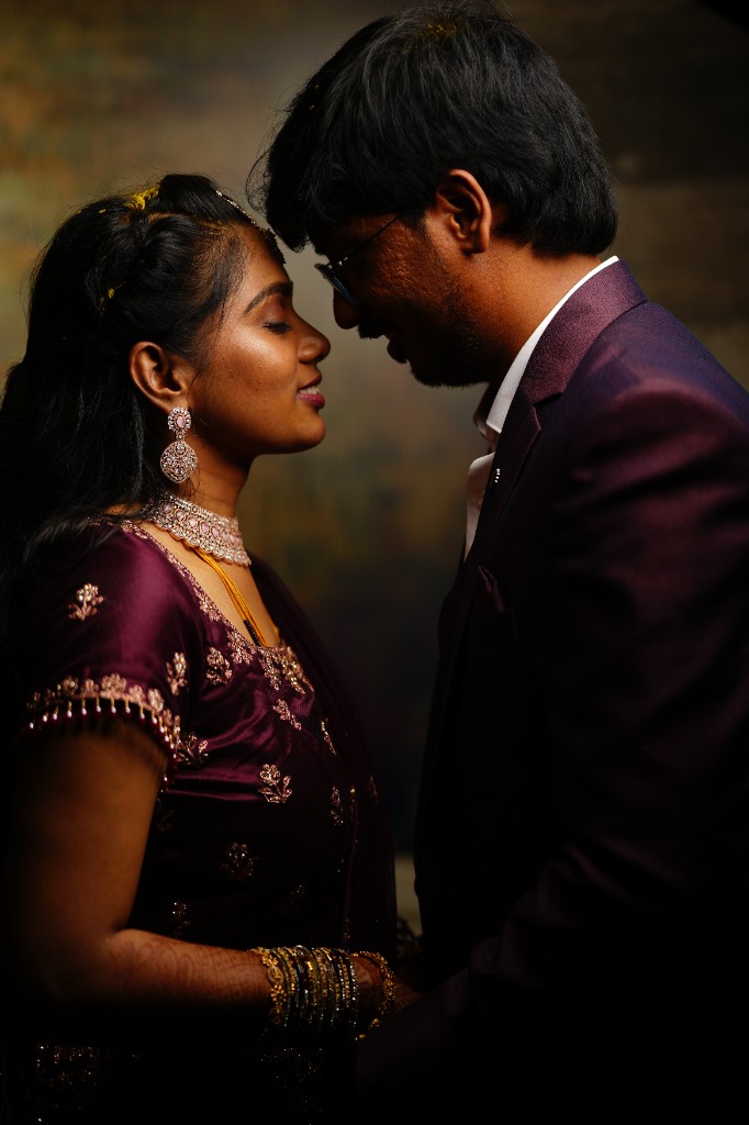 Intimate reception moment between the couple